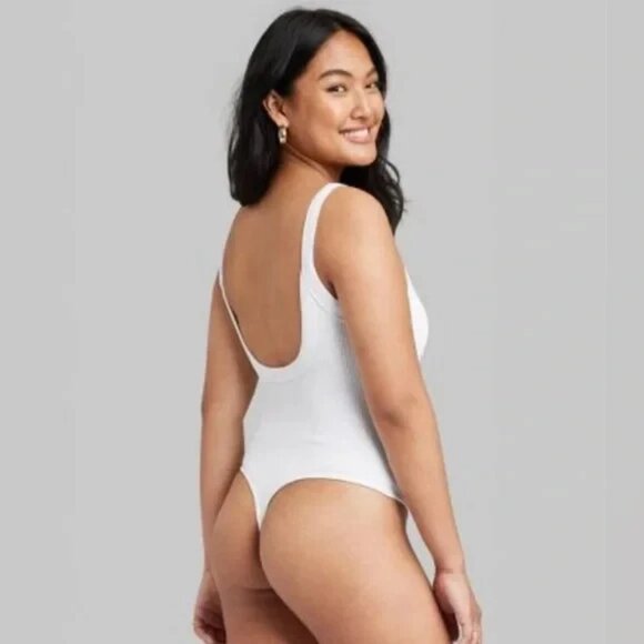 Women's Seamless Tank Bodysuit - Wild Fable White sz. XXS (18$ Retail) - Picture 2 of 2